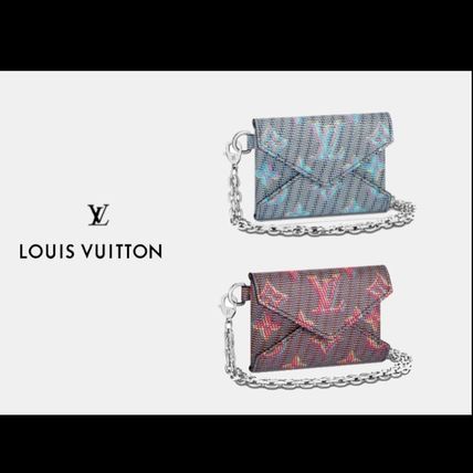 Louis Vuitton MONOGRAM Monogram Chain Small Wallet Chain Wallet Coin Cases 