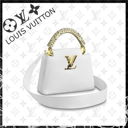 Louis Vuitton CAPUCINES 2020 21AW Casual Style Blended Fabrics 2WAY 3WAY Plain Leather N98477 