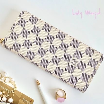 Louis Vuitton DAMIER AZUR Canvas Long Wallet Long Wallets 