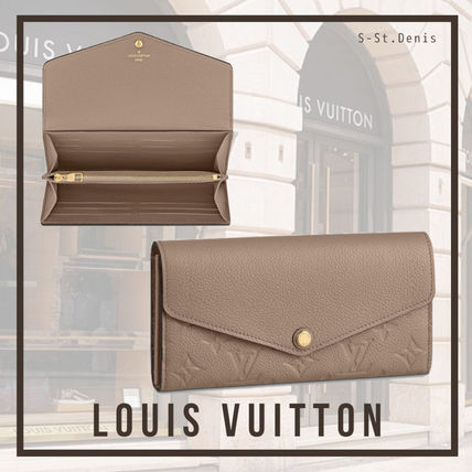 Louis Vuitton PORTEFEUILLE SARAH 2020 SS Monogram Leather Logo Long Wallets 