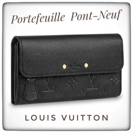 Louis Vuitton PONT NEUF 2019 20AW Monogram Unisex Canvas Plain Leather Logo Long Wallets CARTEIRA PONT NEUF 