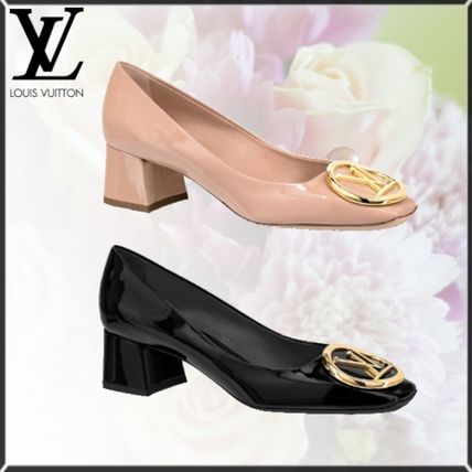 Louis Vuitton Square Toe Casual Style Block Heels Party Style Office Style 1A4XA1 1A4XAV 