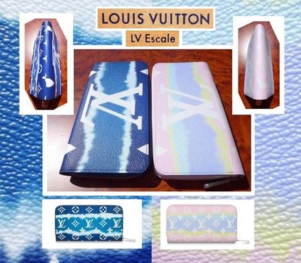 Louis Vuitton ZIPPY WALLET 2019 20AW Tropical Patterns Unisex Tie dye Leather Long Wallet 