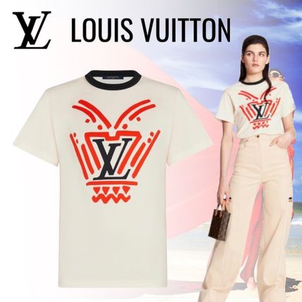 Louis Vuitton 2020 21AW Crew Neck Cotton Short Sleeves Logo T Shirts 1A8497 