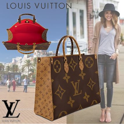 Louis Vuitton MONOGRAM 2019 SS Monogram Canvas A4 Bi color Elegant Style Totes M44576 