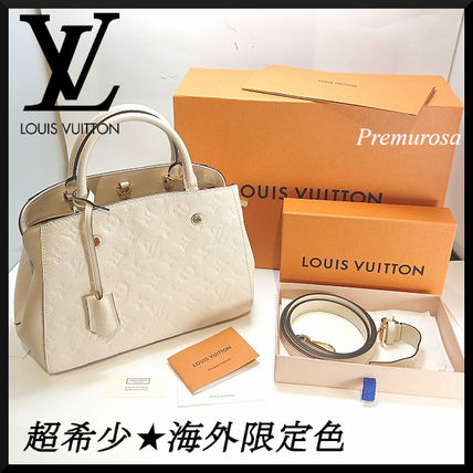 Louis Vuitton MONTAIGNE Monogram Casual Style 2WAY Plain Leather Office Style M44607 