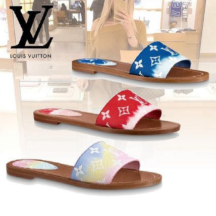 Louis Vuitton 2020 SS Monogram Open Toe Casual Style Enamel Tie dye Leather 1A7TP0