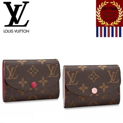 Louis Vuitton MONOGRAM 2018 19AW Flower Patterns Canvas Bi color Folding Wallets 