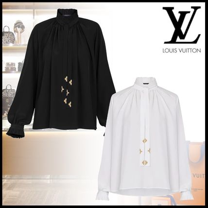 Louis Vuitton 2020 SS Flower Patterns Monogram Silk Long Sleeves Medium