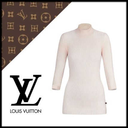 Louis Vuitton 2020 21AW Short Monogram Wool Silk Cropped High Neck Elegant Style 1A61JO 