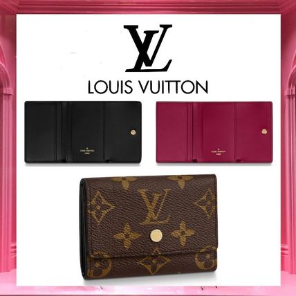 Louis Vuitton Monogram Leather Folding Wallet Logo Folding Wallets M68703 M68704 
