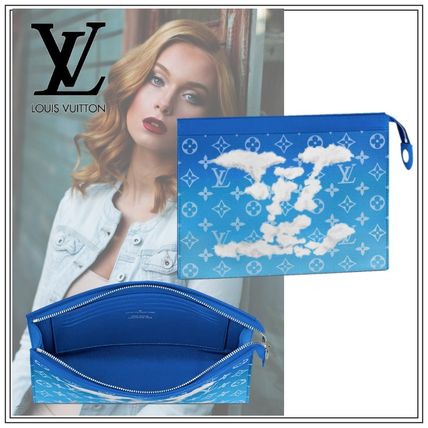 Louis Vuitton 2020 21AW Monogram Unisex Bag in Bag Leather Logo Clutches M45480 