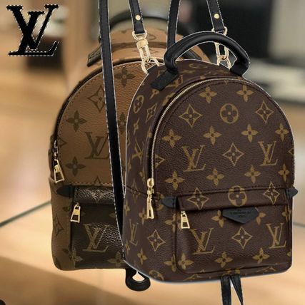 Louis Vuitton Monogram Casual Style Leather Backpacks 