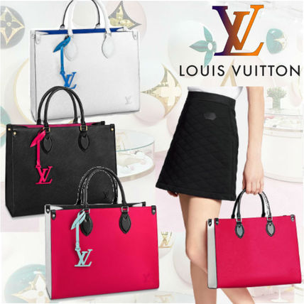 Louis Vuitton Casual Style Calfskin A4 Leather Office Style Elegant Style 