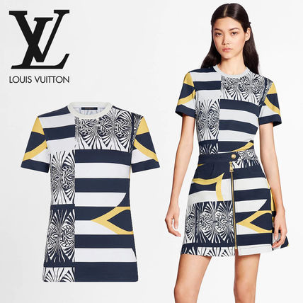 Louis Vuitton Street Style U Neck Cotton Short Sleeves T Shirts 