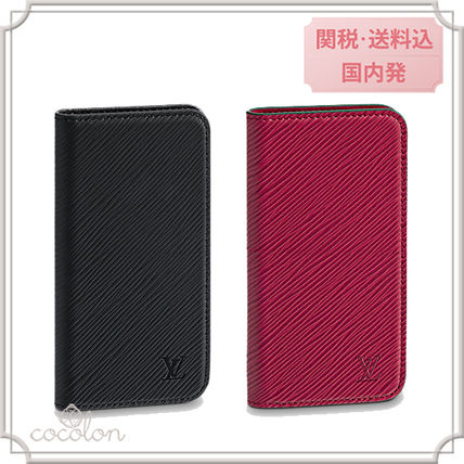 Louis Vuitton 2018 19AW 18SS EPI LEATHER IPHONE X FOLIO SMART PHONE CASE 