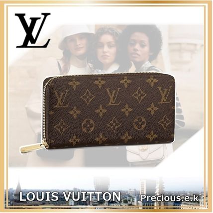 Louis Vuitton MONOGRAM 2020 SS Monogram Canvas Leather Long Wallet Logo Long Wallets 