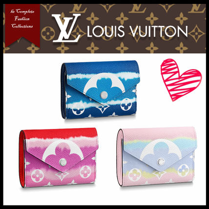 Louis Vuitton MONOGRAM 2020 SS Monogram Tie dye Bi color Leather Folding Wallet M69113 M69112 M68842 