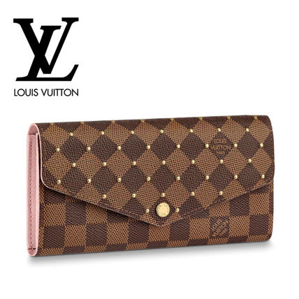 Louis Vuitton PORTEFEUILLE SARAH Other Plaid Patterns Canvas Blended Fabrics Bi color 
