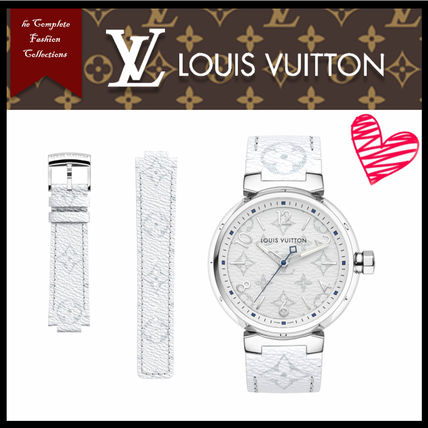 Louis Vuitton MONOGRAM 2020 SS Leather Round Party Style Quartz Watches Office Style QA114Z 