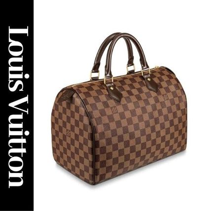 Louis Vuitton SPEEDY Gingham Casual Style 3WAY Leather Office Style Elegant Style 