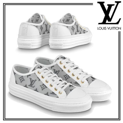 Louis Vuitton 2020 SS Monogram Platform Rubber Sole Lace up Casual Style 1A87F2 