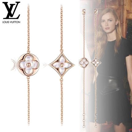 Louis Vuitton 2020 SS Flower Party Style 18K Gold Elegant Style Bracelets Q95466 Q95465 