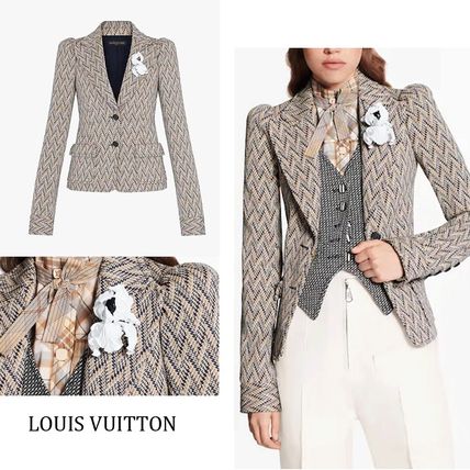 Louis Vuitton Wool Medium Party Style Office Style Elegant Style Jackets 1A7SN4 