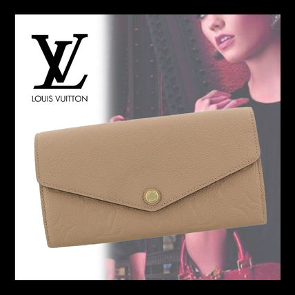 Louis Vuitton PORTEFEUILLE SARAH Monogram Folding Wallet Logo Long Wallets 