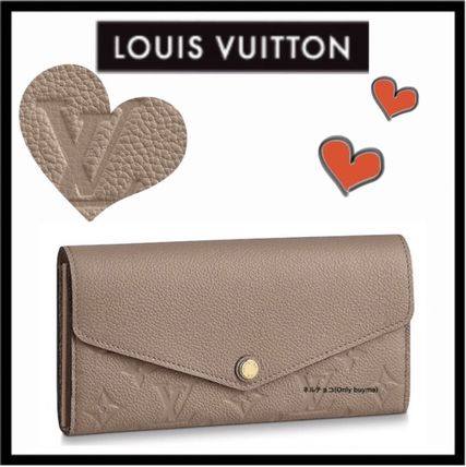Louis Vuitton MONOGRAM EMPREINTE 2020 SS Monogram Unisex Calfskin Plain Long Wallets 
