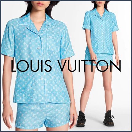 Louis Vuitton MONOGRAM 2020 SS Short Sleeved Pyjama Top 1A60VE 