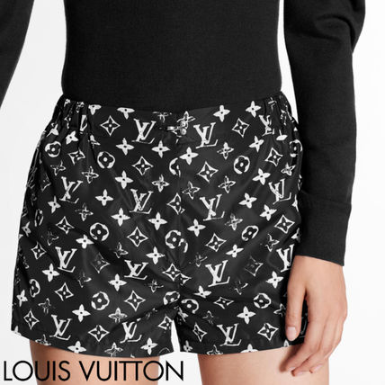 Louis Vuitton 2020 SS Printed Pants Short Monogram Casual Style Nylon Logo Shorts 