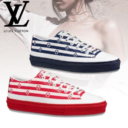 Louis Vuitton 2020 SS Stripes Monogram Rubber Sole Casual Style Logo 1A7U4T 1A7U59 