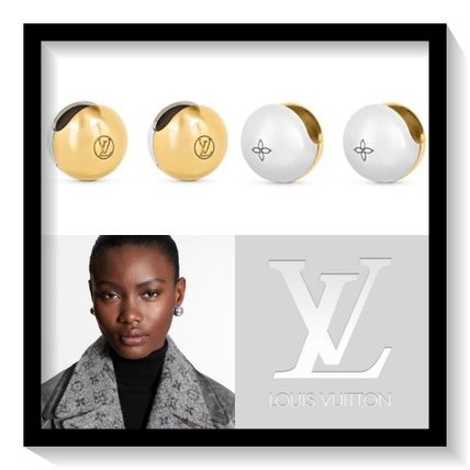 Louis Vuitton Blended Fabrics Silver Elegant Style Earrings M69658 