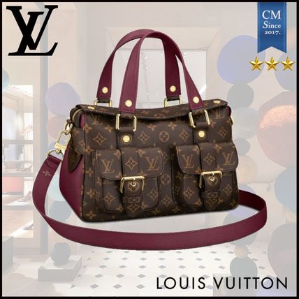 Louis Vuitton MONOGRAM Monogram Canvas 2WAY Leather Crossbody Logo Handbags 