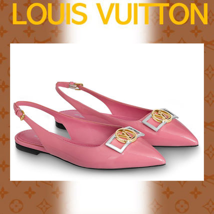 Louis Vuitton Leather Logo Ballet Shoes 11 00043263 