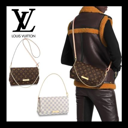 Louis Vuitton DAMIER Casual Style Calfskin 3WAY Leather Party Style Elegant Style 