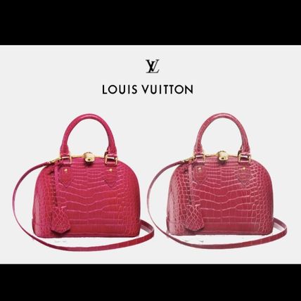 Louis Vuitton ALMA Casual Style Crocodile 2WAY Plain Elegant Style Crossbody 