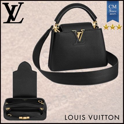 Louis Vuitton CAPUCINES 2020 SS 2WAY Leather Crossbody Logo Handbags 