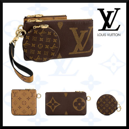 Louis Vuitton Monogram Unisex Leather Logo PouchesCosmetic Bags M68756 