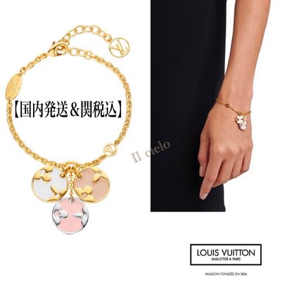 Louis Vuitton Casual Style Blended Fabrics Flower Party Style Brass 