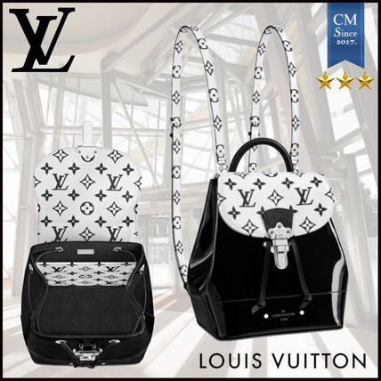 Louis Vuitton MONOGRAM 2020 SS Monogram 2WAY Leather Logo Backpacks 