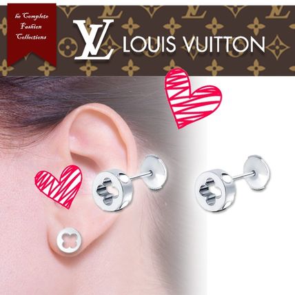 Louis Vuitton 2020 SS Empreinte Ear Studs White Gold Q96580 