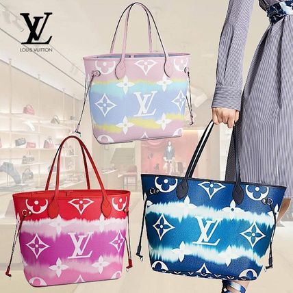 Louis Vuitton NEVERFULL 2020 SS Monogram Casual Style Unisex Canvas Tie dye Bag in Bag A4 M45127 M45270 M45128 