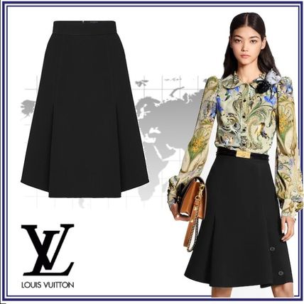 Louis Vuitton 2020 SS Wool Silk Blended Fabrics Plain Medium Elegant Style 