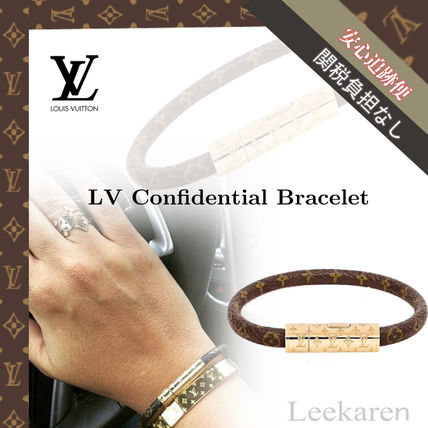 Louis Vuitton MONOGRAM 2018 19AW Leather Elegant Style Bracelets M6334G M6334F M6334E 