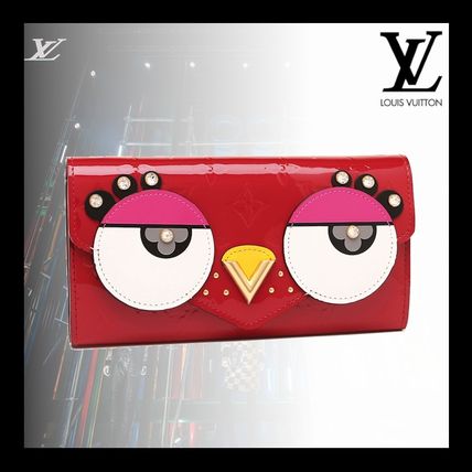 Louis Vuitton PORTEFEUILLE SARAH Monogram Unisex Calfskin Plain Leather Long Wallet Logo 