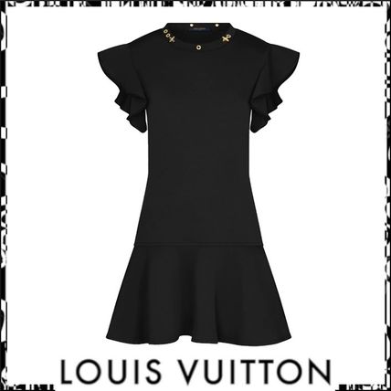 Louis Vuitton Crew Neck Short Plain Cotton Short Sleeves Party Style 1A84A0 