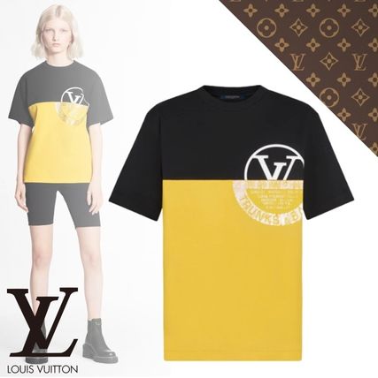 Louis Vuitton 2020 21AW Color Block Lv World Stamp T Shirt 1A83MG 