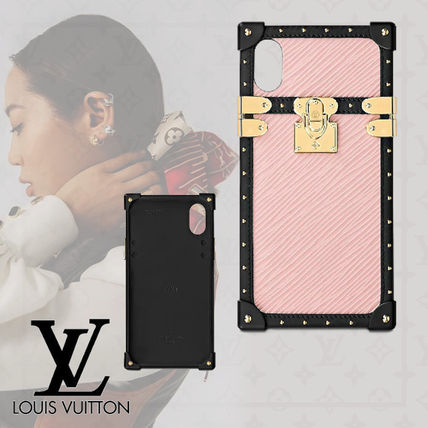 Louis Vuitton EPI Plain Leather iPhone X iPhone XS Smart Phone Cases 